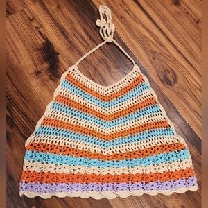 Crochet Crop Top homemade Festival Boho